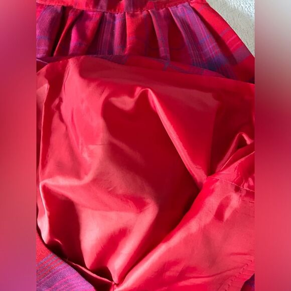 Vintage Pendleton 100% Pure Virgin Wool Red Plaid Midi Skirt MEASUREMENTS - Picture 5 of 9